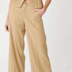 Level 99 Grey Linen Blend Casual Trousers || Size 26